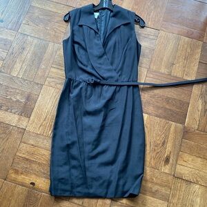 Silk dress with self belt- cocktail or wedding attire.